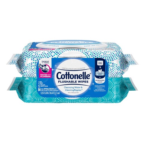 Two Pack of Cottonelle® 42ct Flushable Wipes